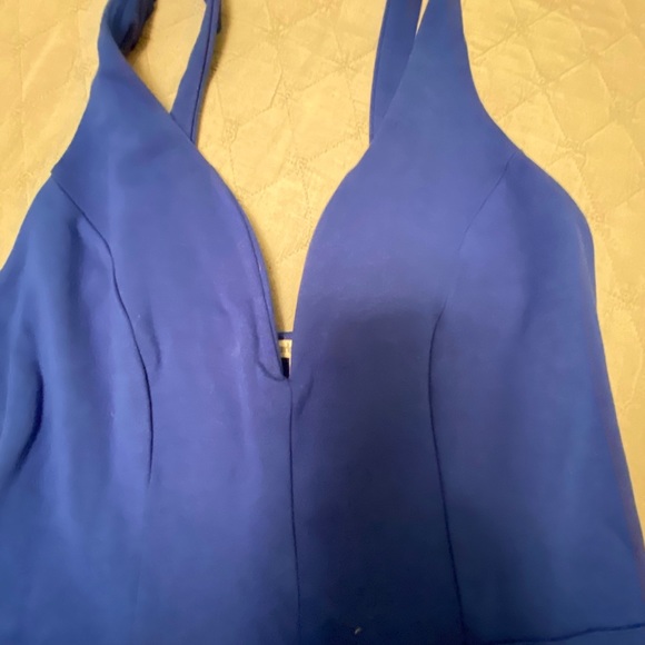 Deep Vneck Royal blue mini dress. - Picture 4 of 4